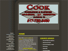Tablet Screenshot of cookfoundationandflatwork.com
